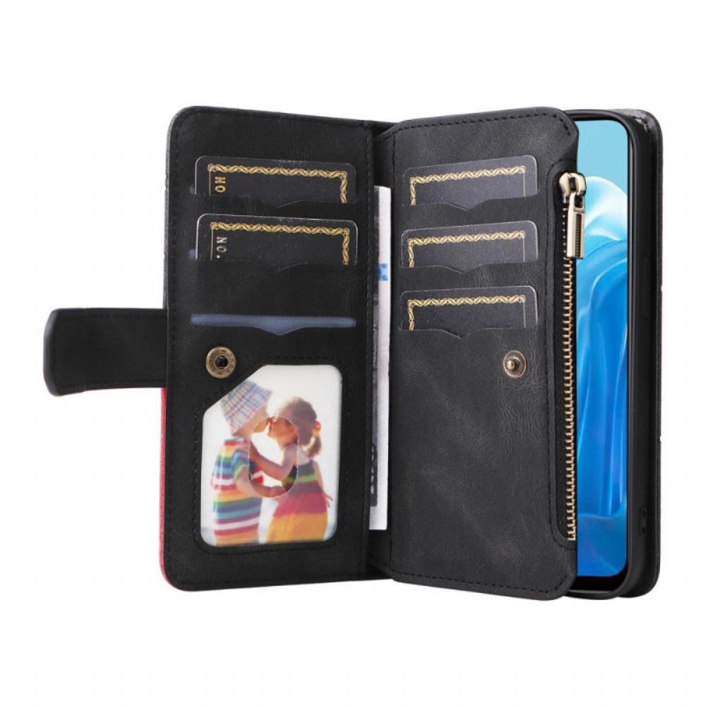 Flip Case Für Oppo Find X5 Lite Multifunktion Zweifarbig