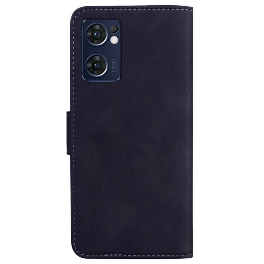 Flip Case Für Oppo Find X5 Lite Schmetterlingshaut-touch