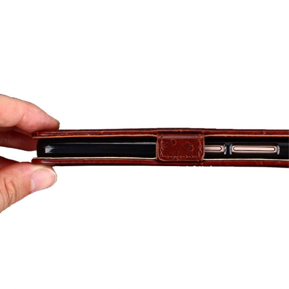Flip Case Für Oppo Find X5 Lite Struktur Der Straußenhaut
