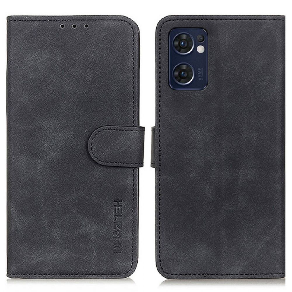 Flip Case Für Oppo Find X5 Lite Vintage Khazneh-ledereffekt