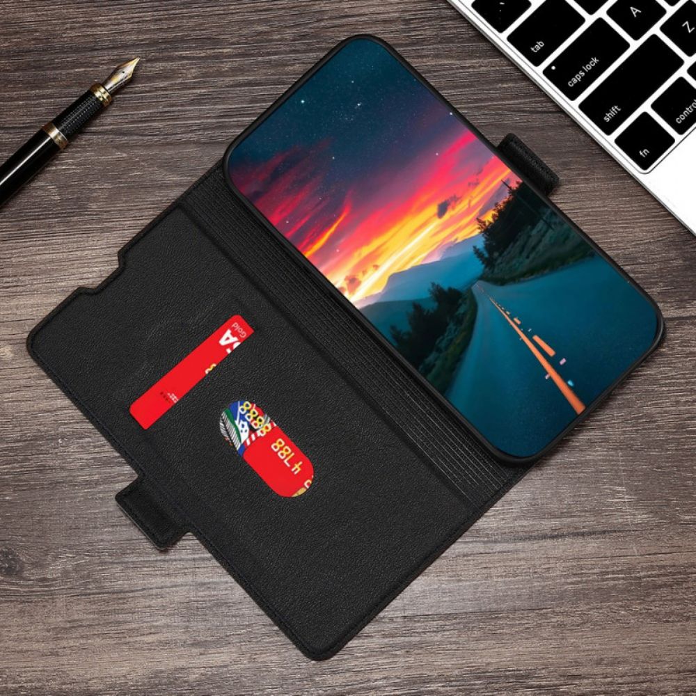 Lederhüllen Für Oppo Find X5 Lite Flip Case Design Mit Doppelter Klappe