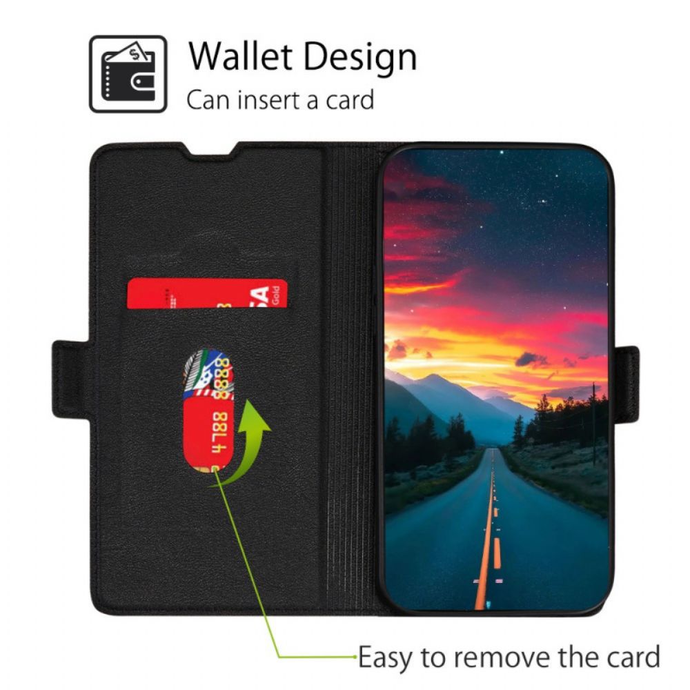 Lederhüllen Für Oppo Find X5 Lite Flip Case Design Mit Doppelter Klappe
