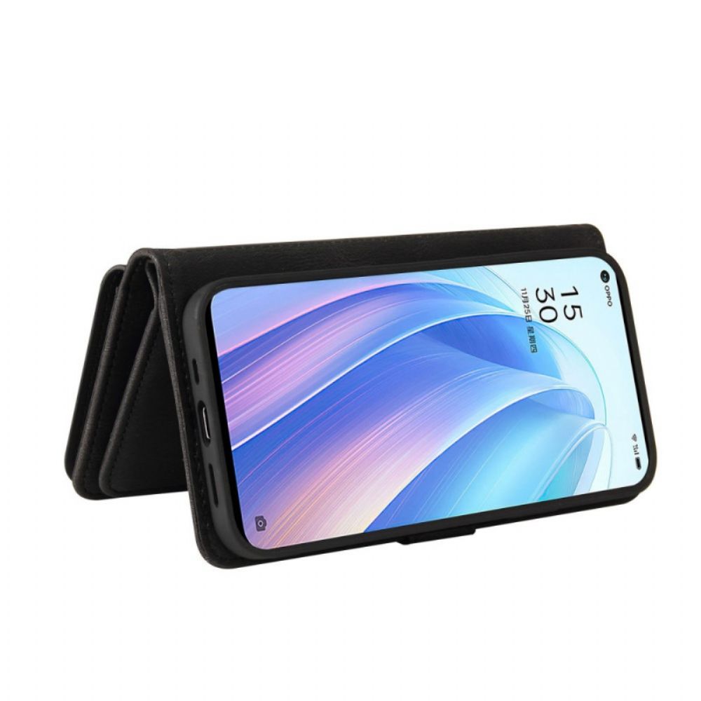 Lederhüllen Für Oppo Find X5 Lite Multifunktionaler Kartenhalter