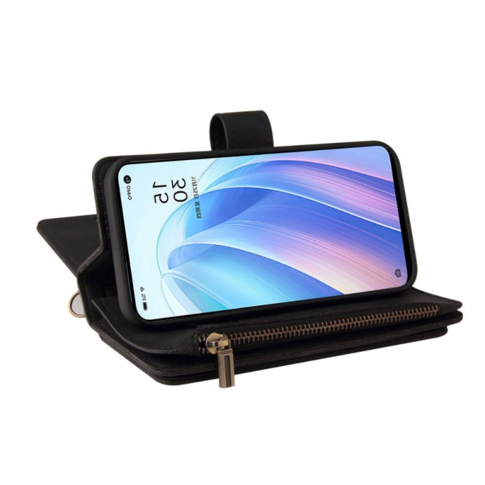 Lederhüllen Für Oppo Find X5 Lite Multifunktionaler Kartenhalter