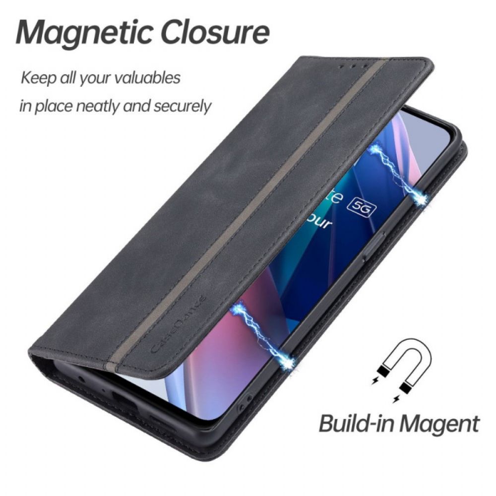 Schutzhülle Für Oppo Find X5 Lite Flip Case Etui Aus Kunstleder
