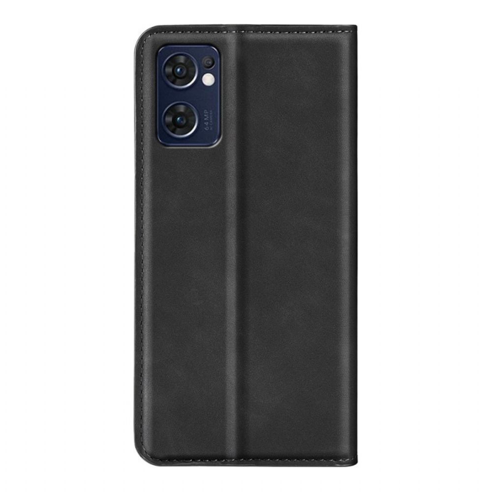 Schutzhülle Für Oppo Find X5 Lite Flip Case Kunstleder Einfarbig