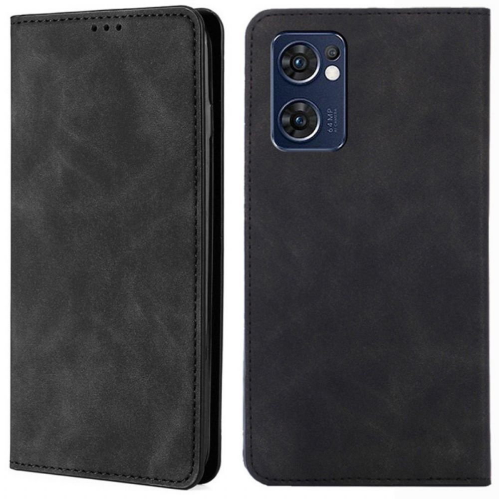 Schutzhülle Für Oppo Find X5 Lite Flip Case Skin-touch-leder-effekt