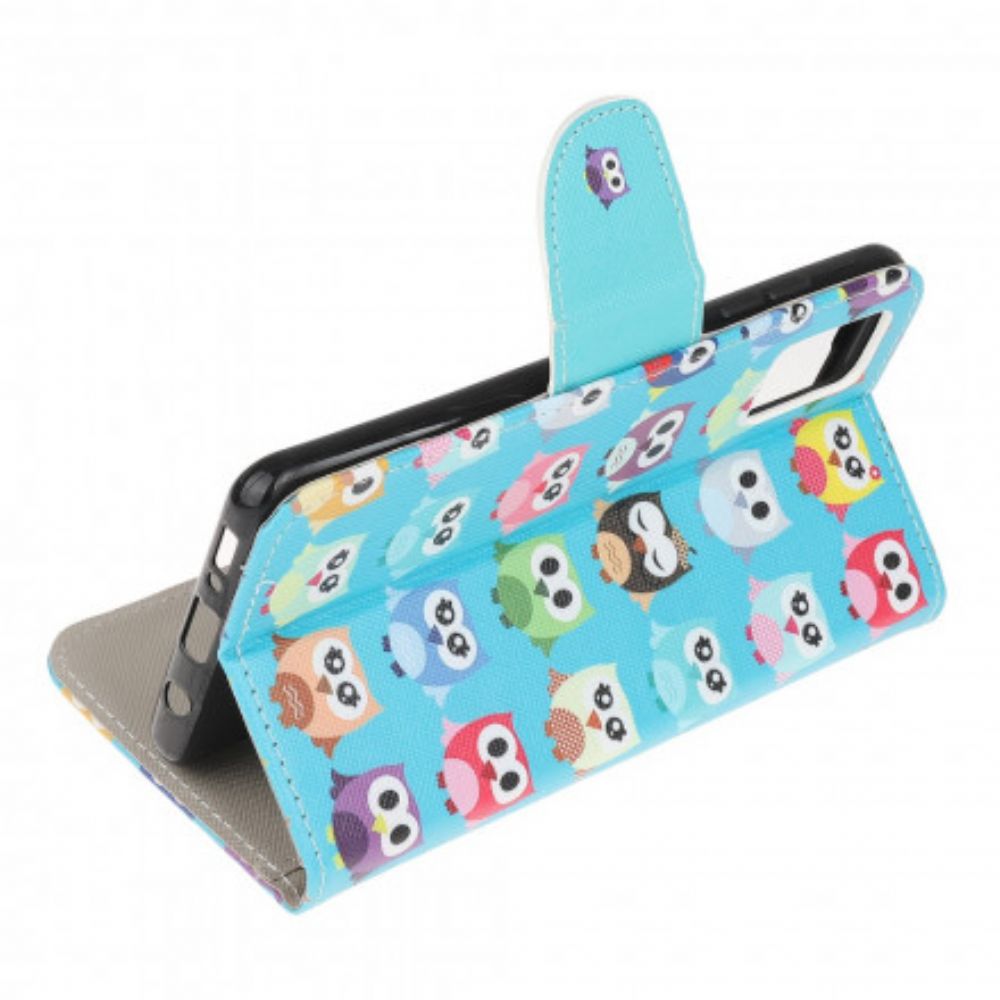 Flip Case Für Xiaomi Redmi Note 10 / 10S Mehrere Eulen 2
