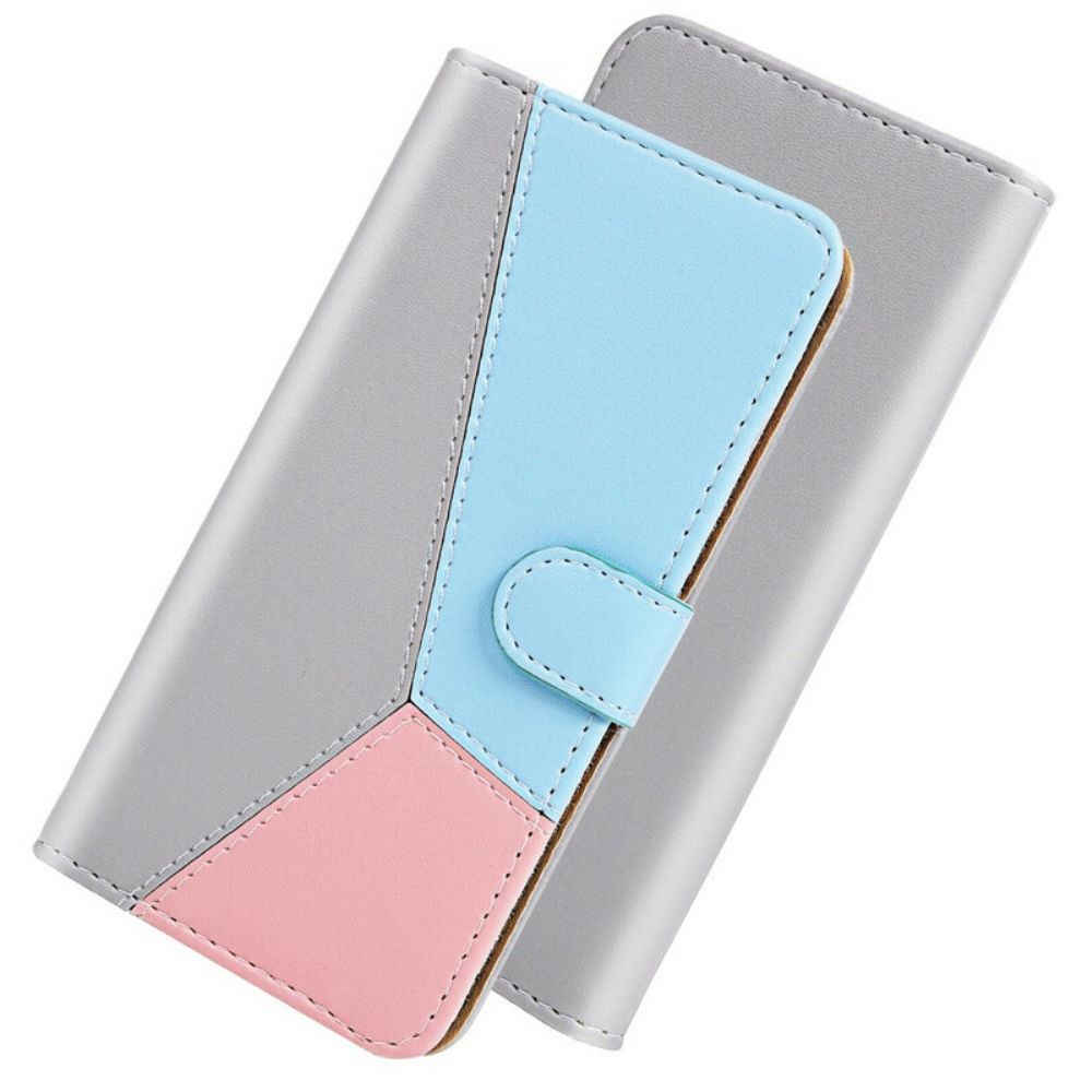 Flip Case Für Xiaomi Redmi Note 10 / 10S Tricolor Lederoptik