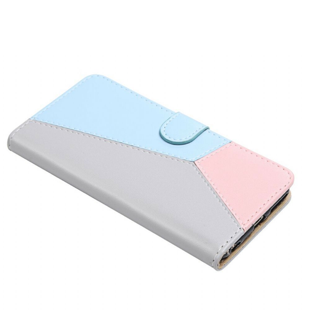 Flip Case Für Xiaomi Redmi Note 10 / 10S Tricolor Lederoptik