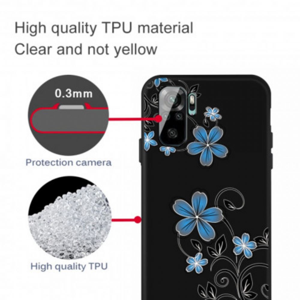 Handyhülle Für Xiaomi Redmi Note 10 / 10S Blaue Blumen