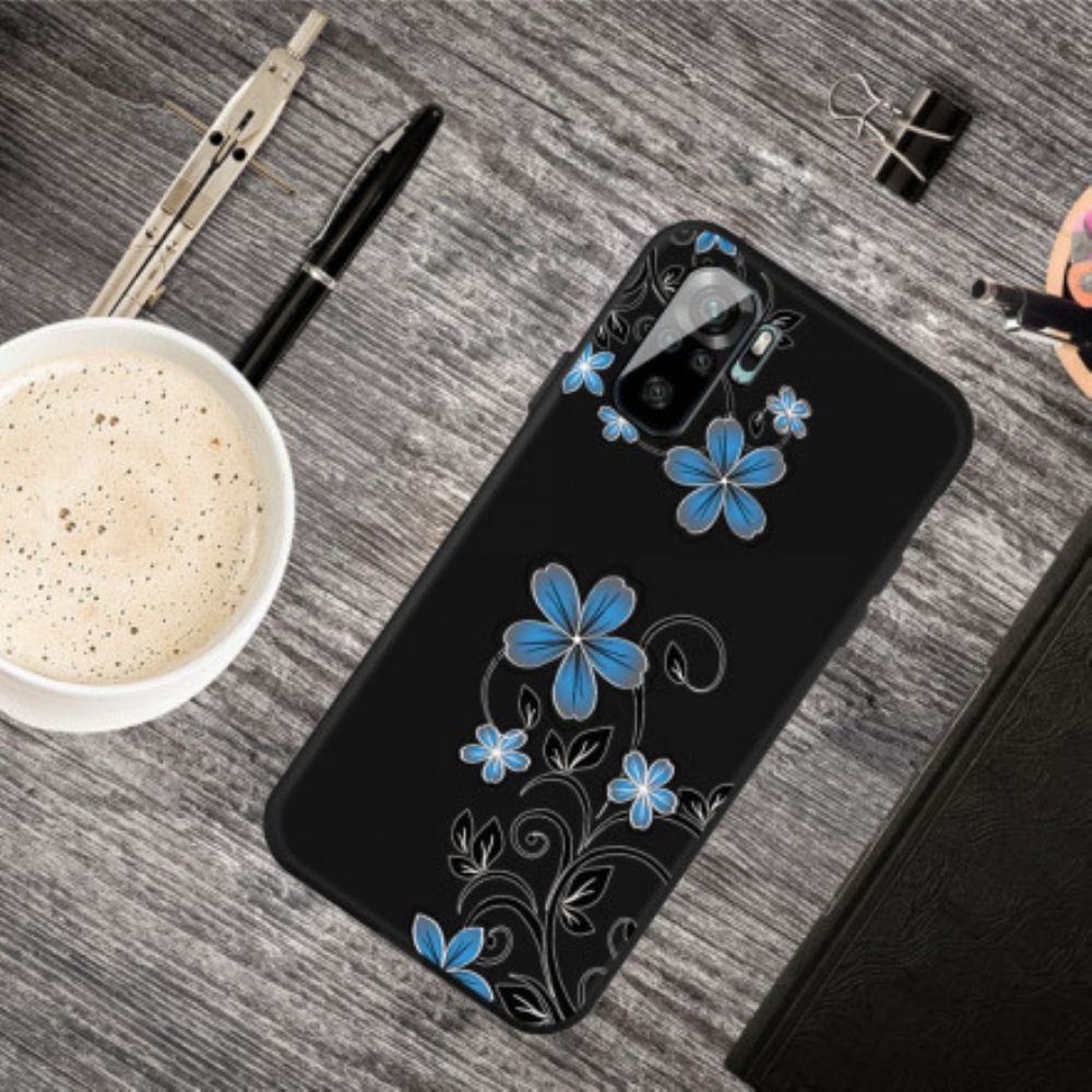 Handyhülle Für Xiaomi Redmi Note 10 / 10S Blaue Blumen