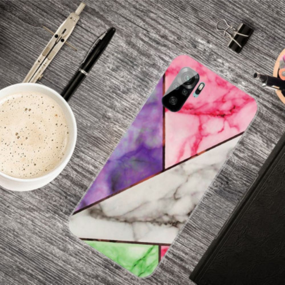 Handyhülle Für Xiaomi Redmi Note 10 / 10S Intensive Geometrie-marmor