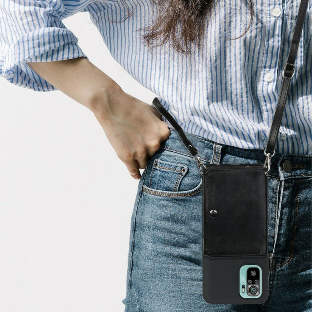 Handyhülle Für Xiaomi Redmi Note 10 / 10S Kartenhalter Zum Umhängen