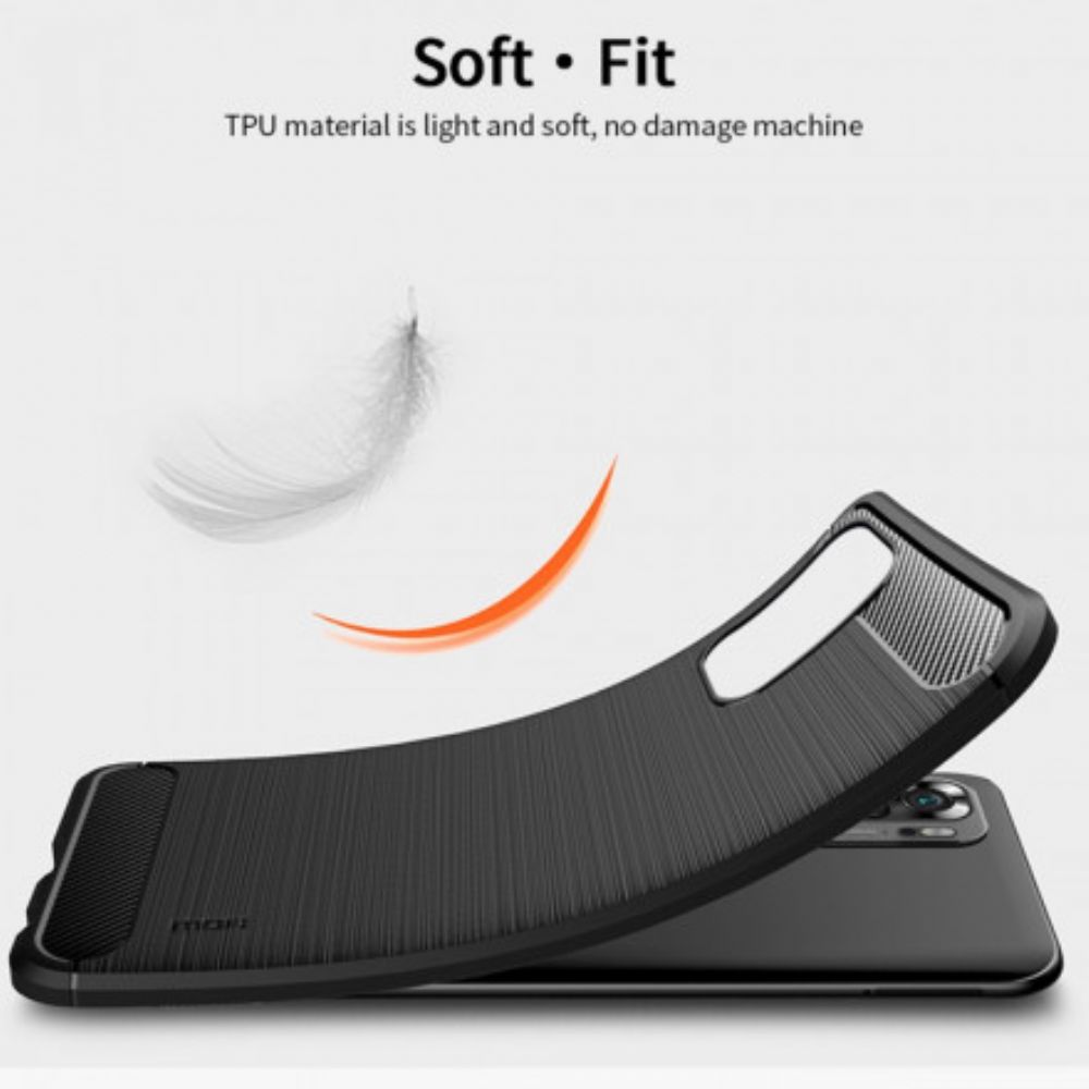 Hülle Für Xiaomi Redmi Note 10 / 10S Mofi Gebürstete Kohlefaser