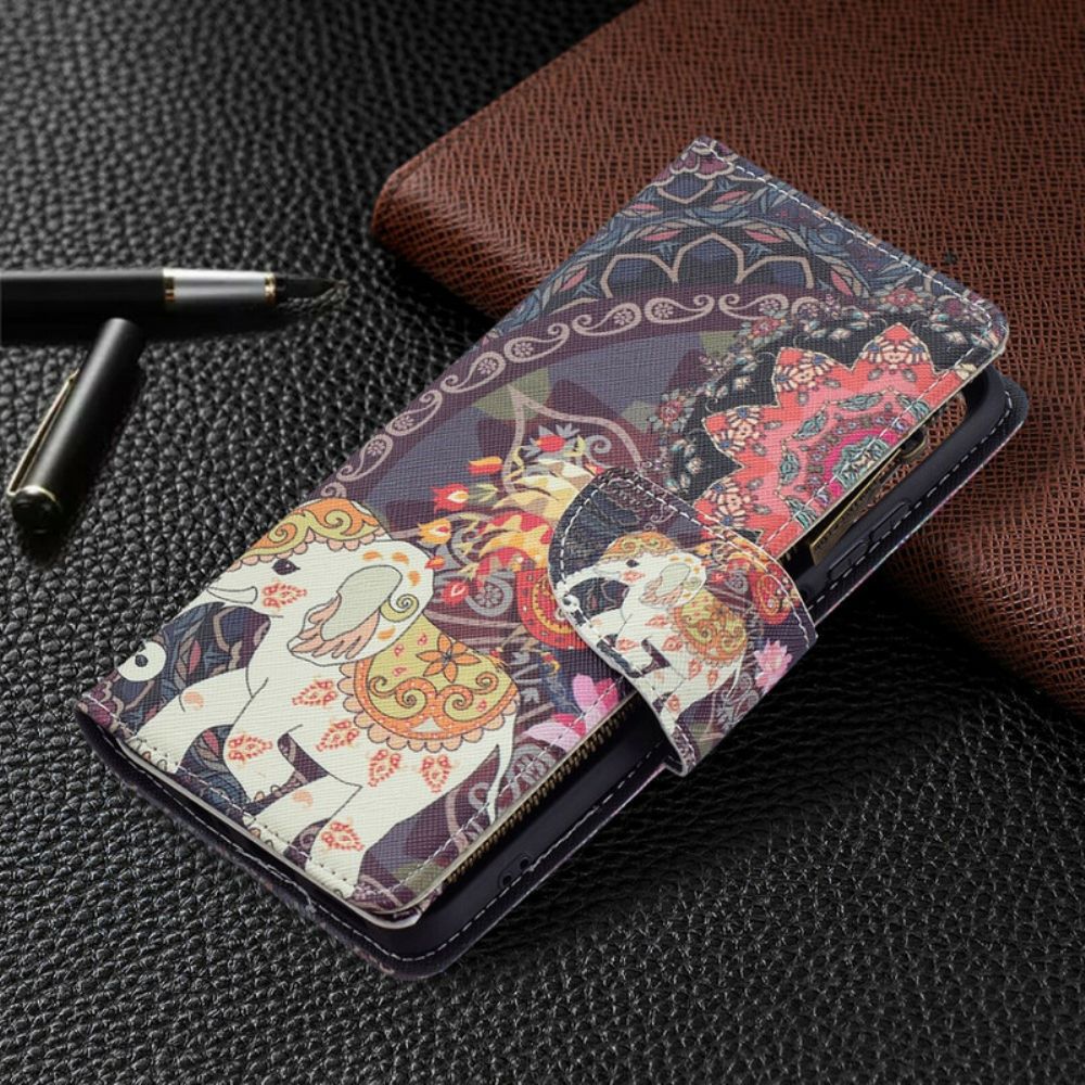 Lederhüllen Für Xiaomi Redmi Note 10 / 10S 9 Elefant-tasche Mit Reißverschluss