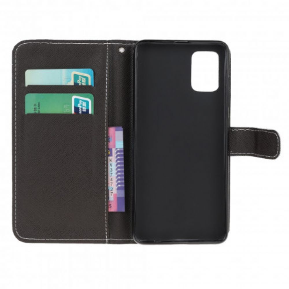 Lederhüllen Für Xiaomi Redmi Note 10 / 10S Winterwolf Mit Lanyard