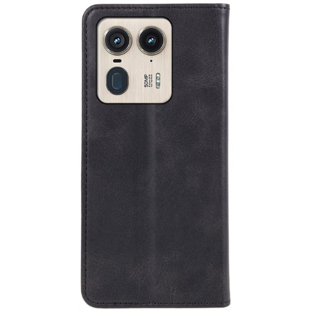 Flip Case Motorola Edge 50 Ultra Handyhülle Lederstil