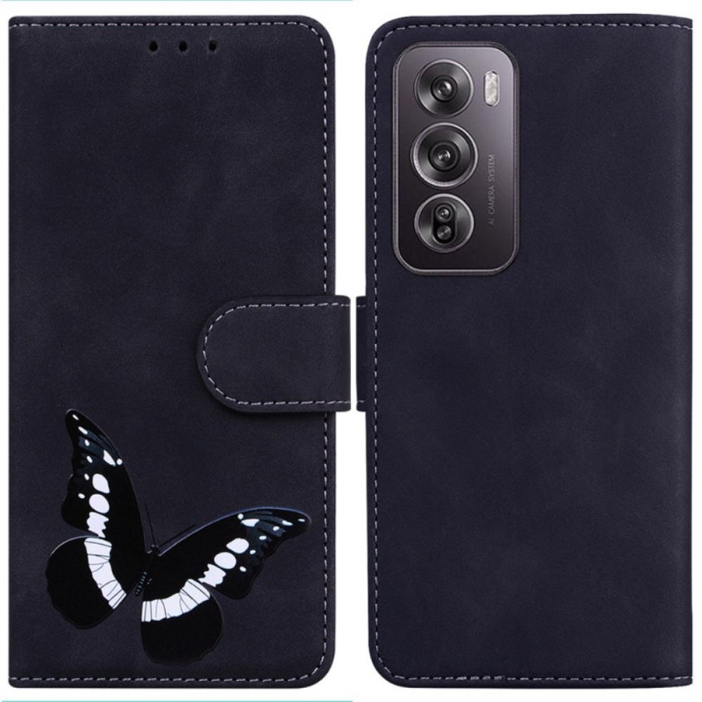 Lederhüllen Oppo Reno 12 Pro 5g Handyhülle Schmetterlingsdruck