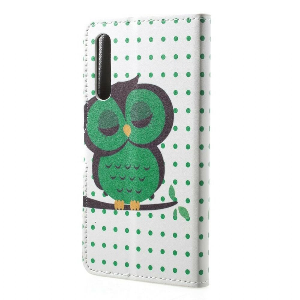 Flip Case Für Huawei P20 Pro Schlafende Eule