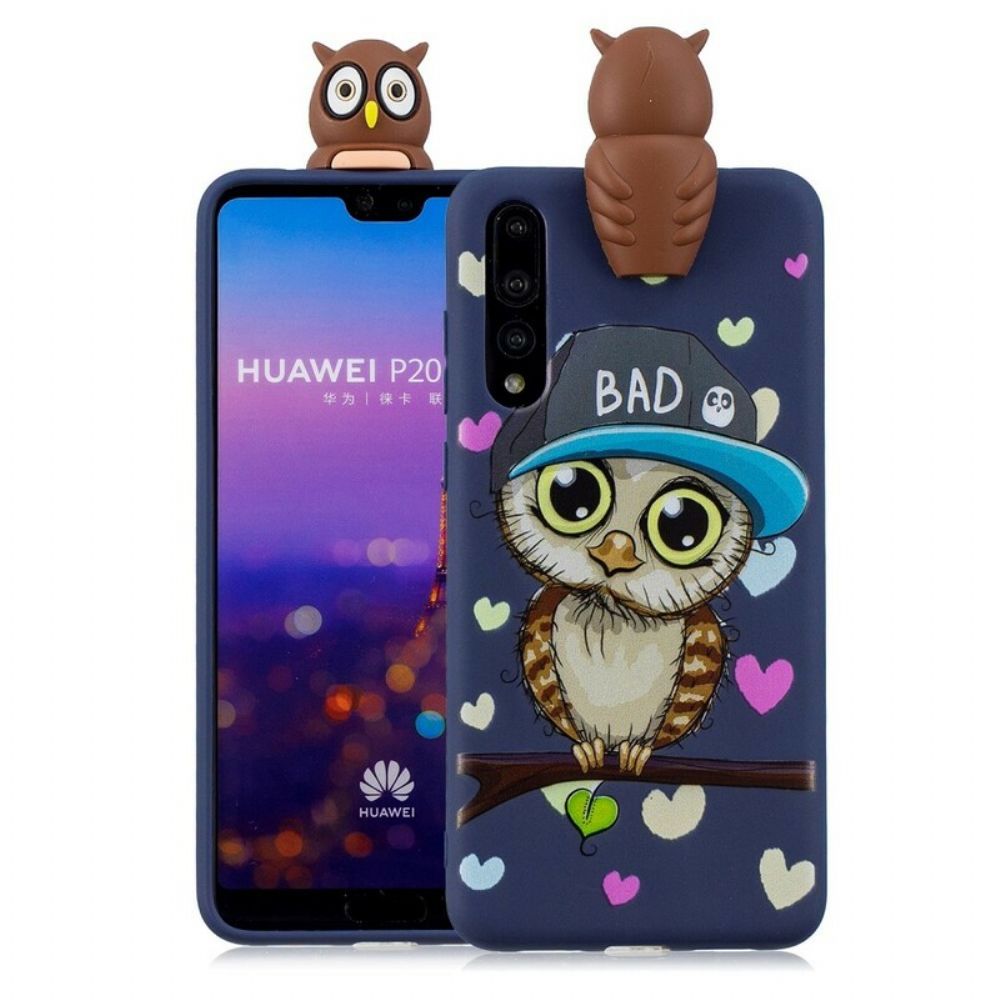 Hülle Für Huawei P20 Pro 3d Böser Eulen-spaß