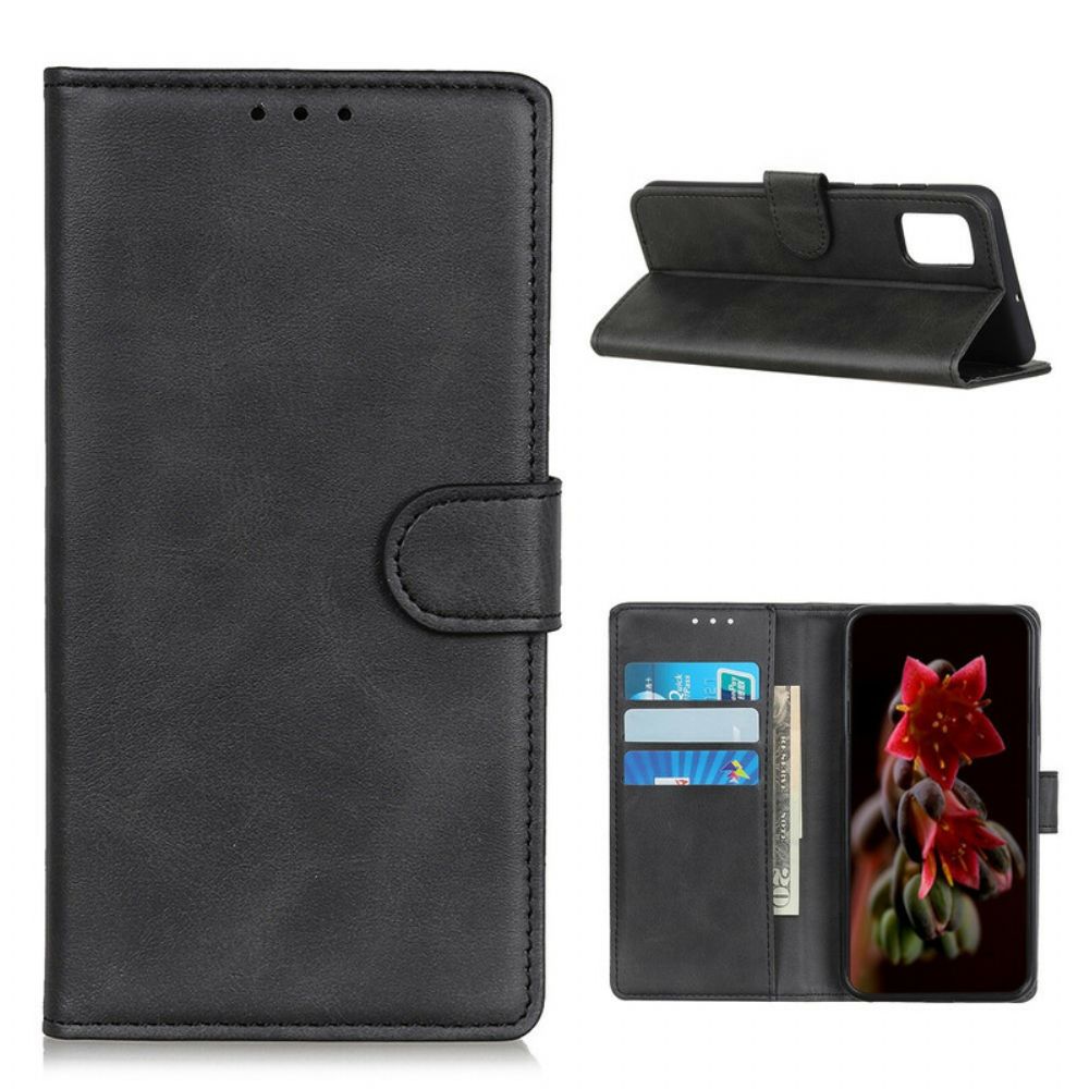 Flip Case Für Realme 7 Pro Retro-mattleder-effekt