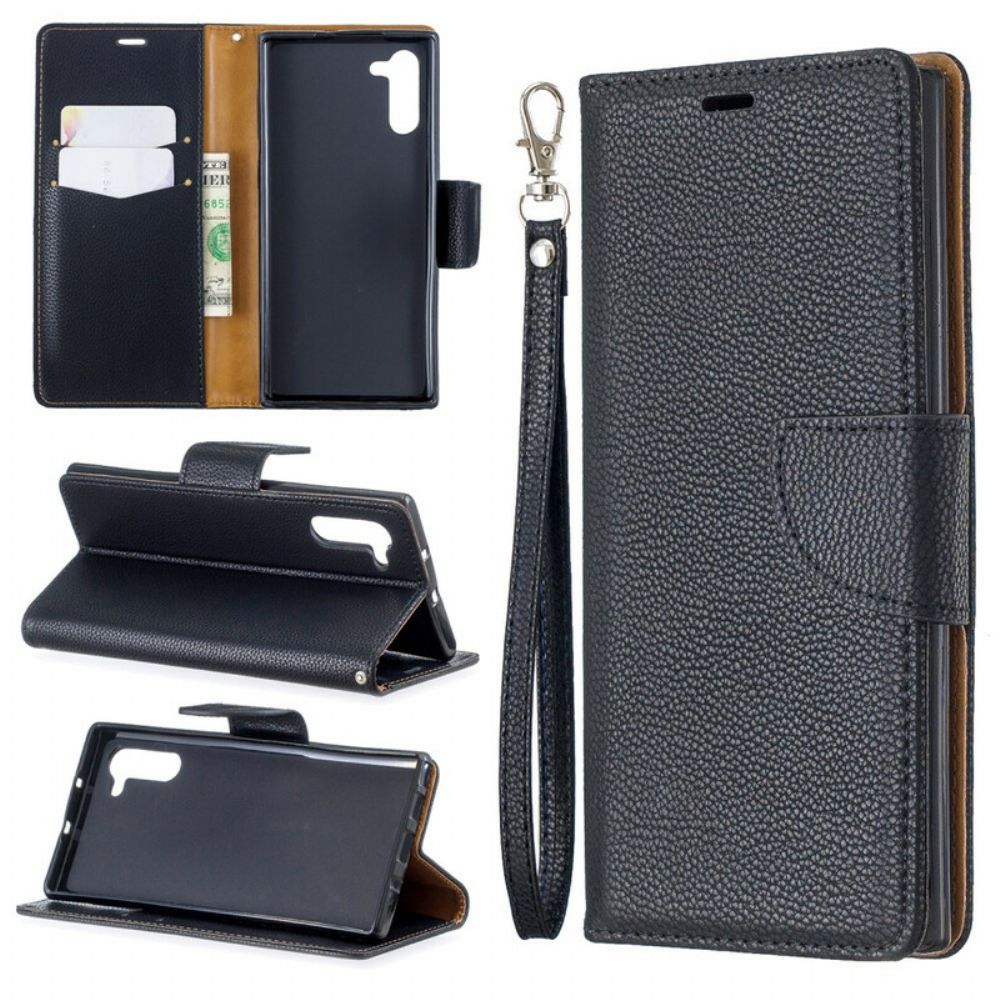 Flip Case Für Samsung Galaxy Note 10 Flip Case Litschi-klappe Schräg