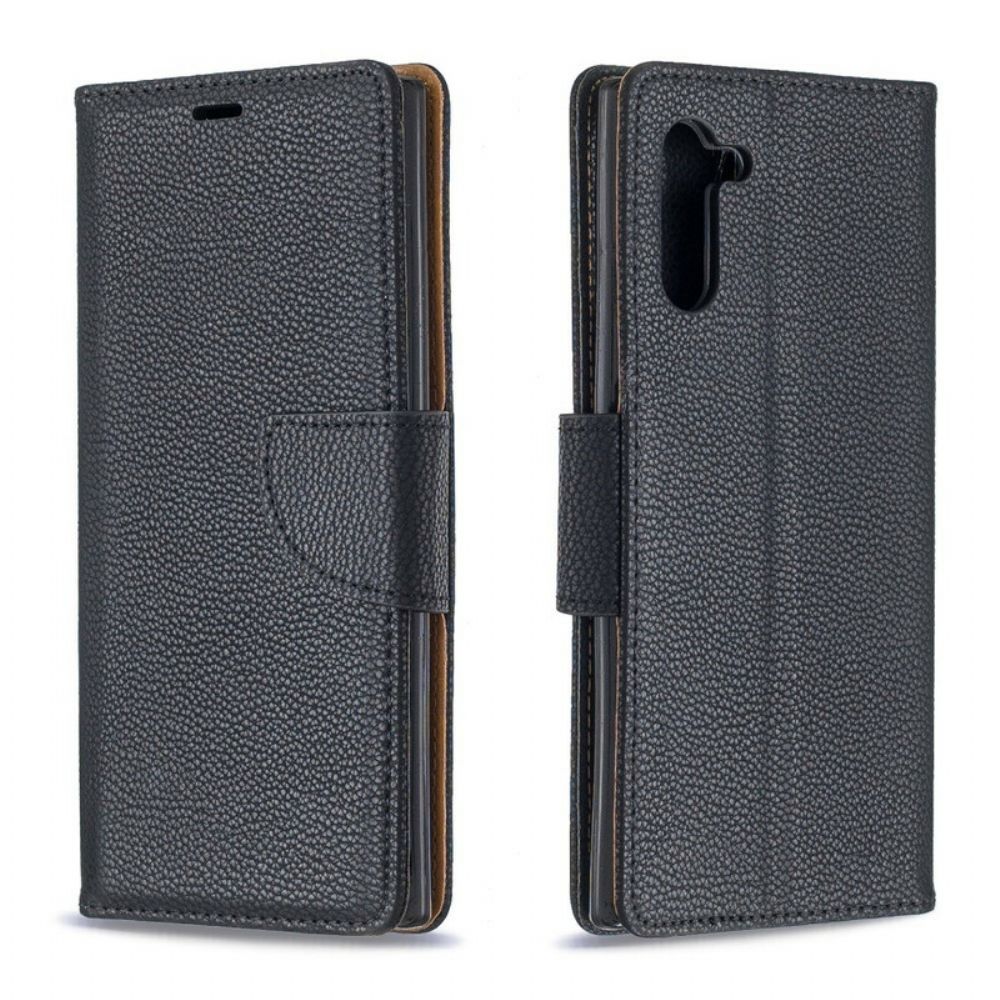 Flip Case Für Samsung Galaxy Note 10 Flip Case Litschi-klappe Schräg