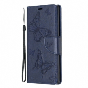 Flip Case Für Samsung Galaxy Note 10 Flip Case Schmetterlinge Und Schräge Klappe