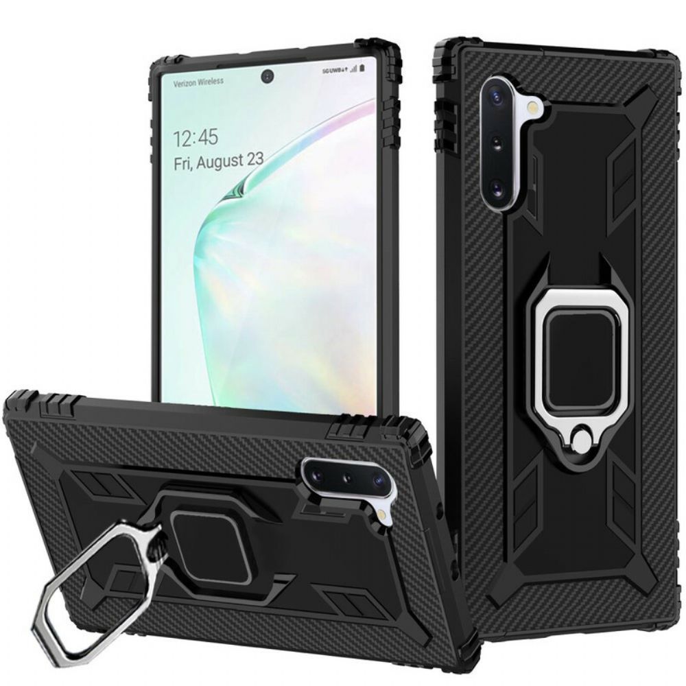 Hülle Für Samsung Galaxy Note 10 Ring Und Kohlefaser
