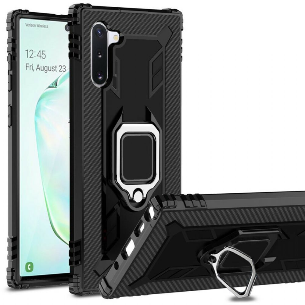 Hülle Für Samsung Galaxy Note 10 Ring Und Kohlefaser