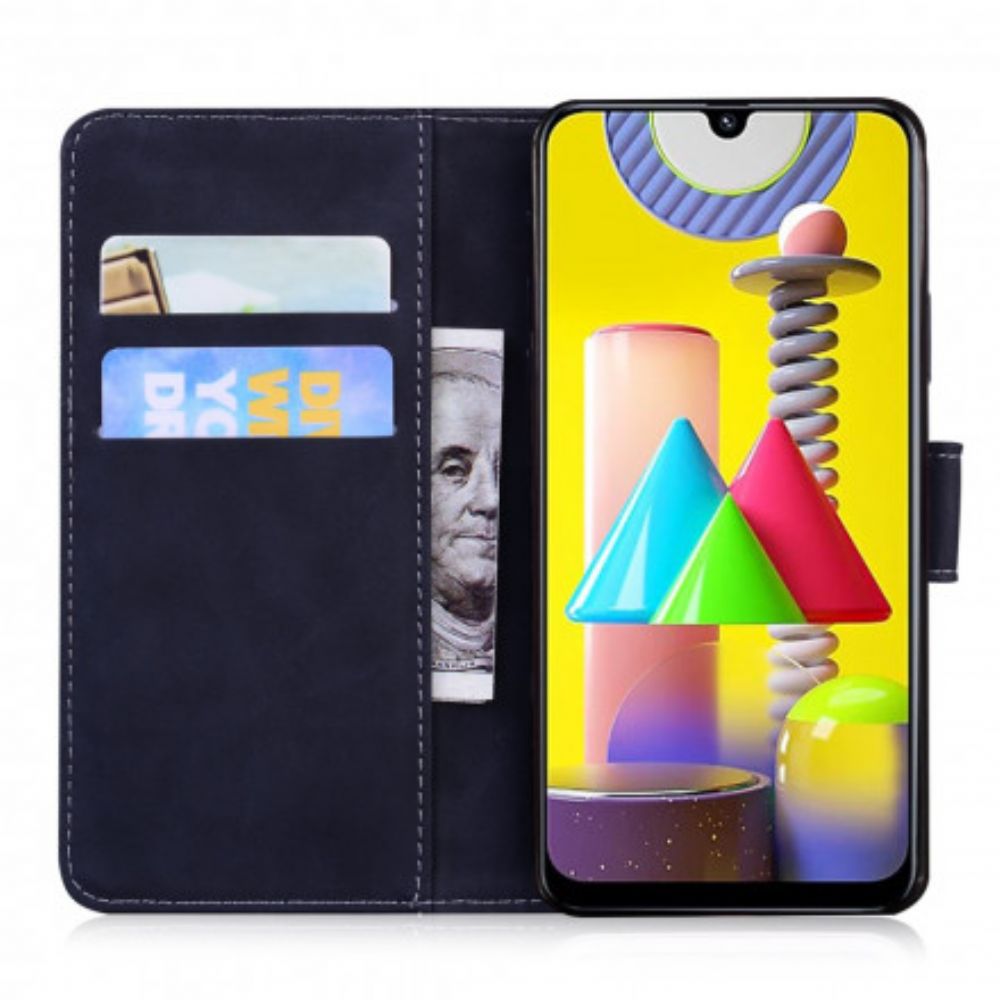 Flip Case Für Samsung Galaxy M31 Tigergesichtsdruck