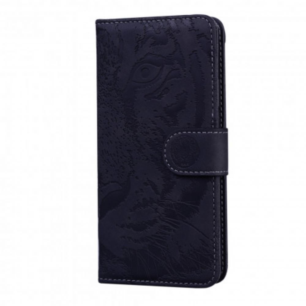 Flip Case Für Samsung Galaxy M31 Tigergesichtsdruck