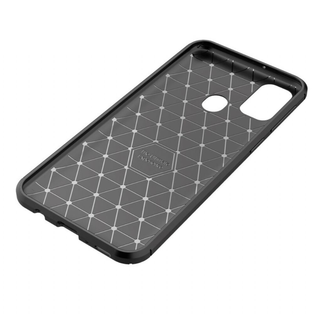 Hülle Für Samsung Galaxy M31 Kohlefasertextur Flexibel