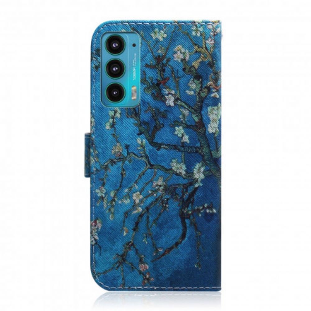 Flip Case Für Motorola Edge 20 Blühender Ast