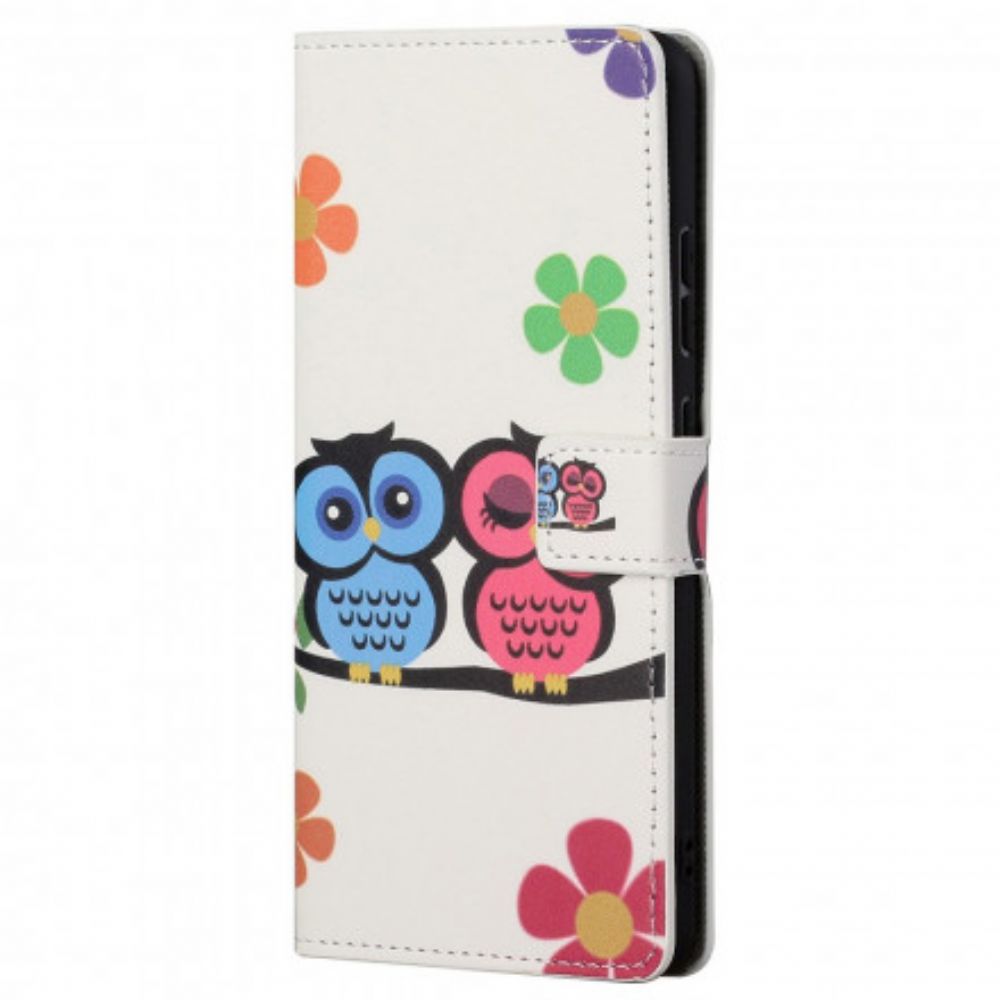 Flip Case Für Motorola Edge 20 Eulenpaar