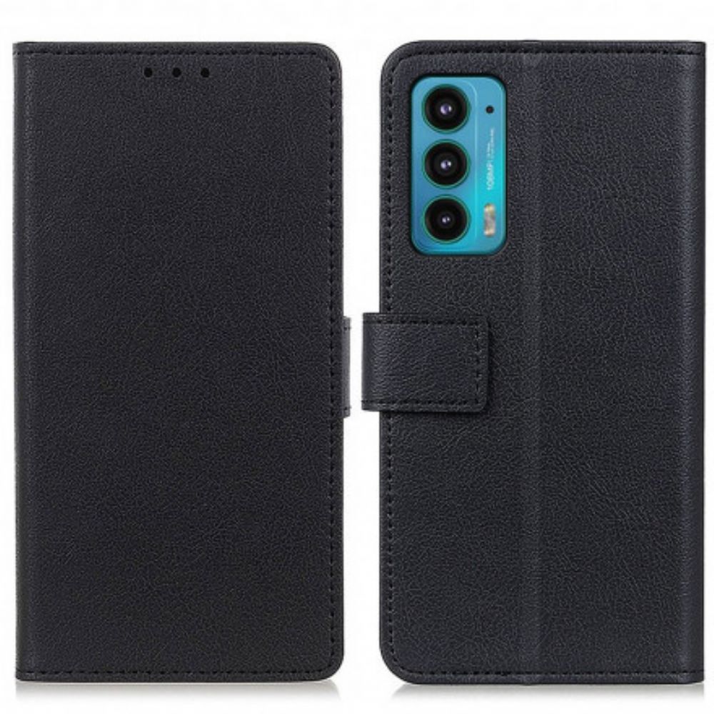 Flip Case Für Motorola Edge 20 Klassischer Ledereffekt
