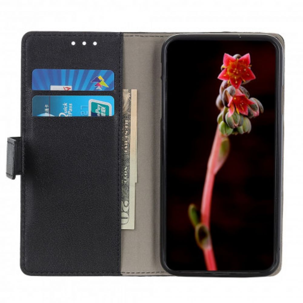 Flip Case Für Motorola Edge 20 Klassischer Ledereffekt