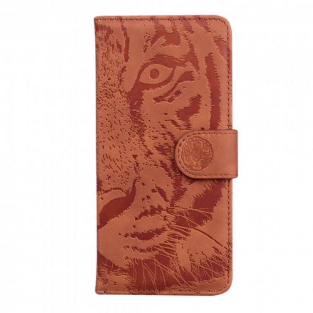 Flip Case Für Motorola Edge 20 Tigergesichtsdruck