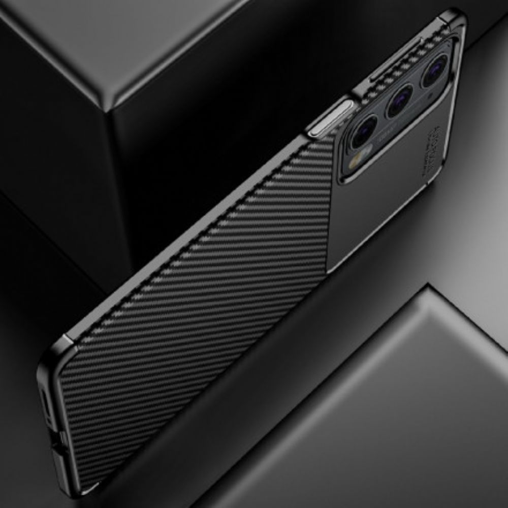 Handyhülle Für Motorola Edge 20 Kohlefasertextur Flexibel