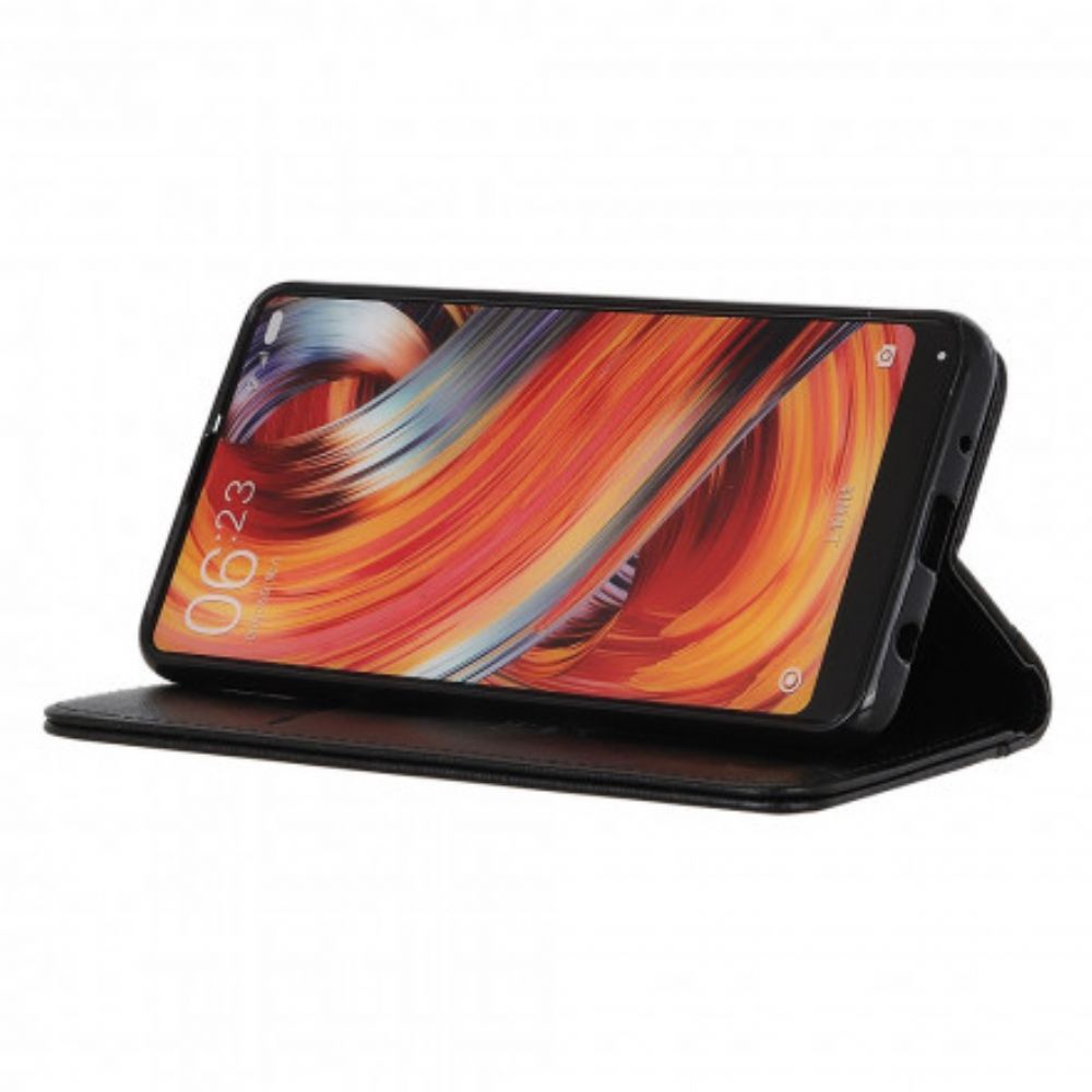 Schutzhülle Für Motorola Edge 20 Flip Case Ausführung In Gespaltenem Litschileder