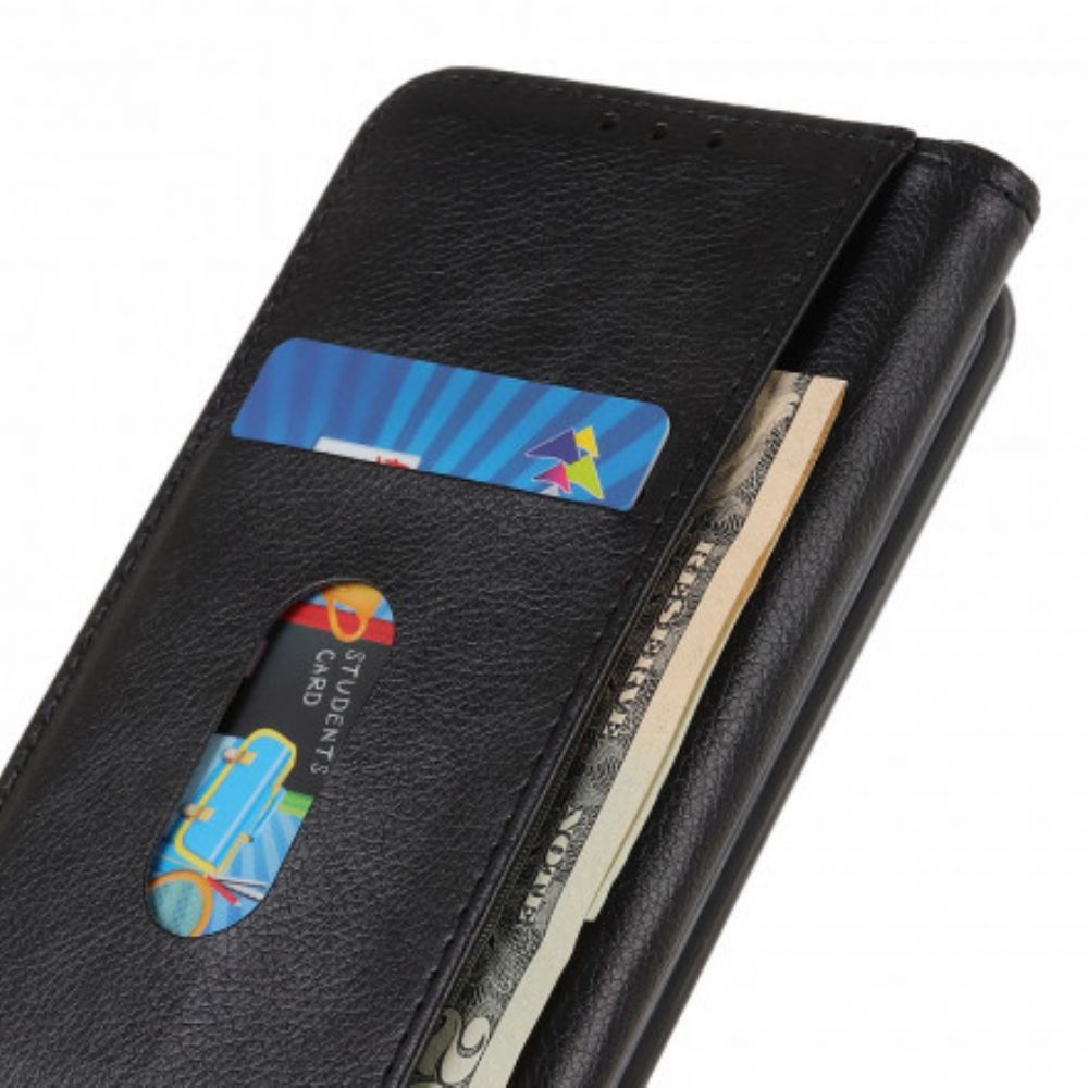Schutzhülle Für Motorola Edge 20 Flip Case Ausführung In Gespaltenem Litschileder