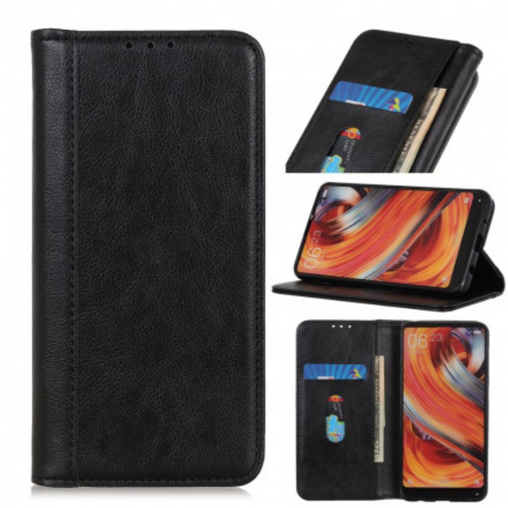 Schutzhülle Für Motorola Edge 20 Flip Case Ausführung In Gespaltenem Litschileder