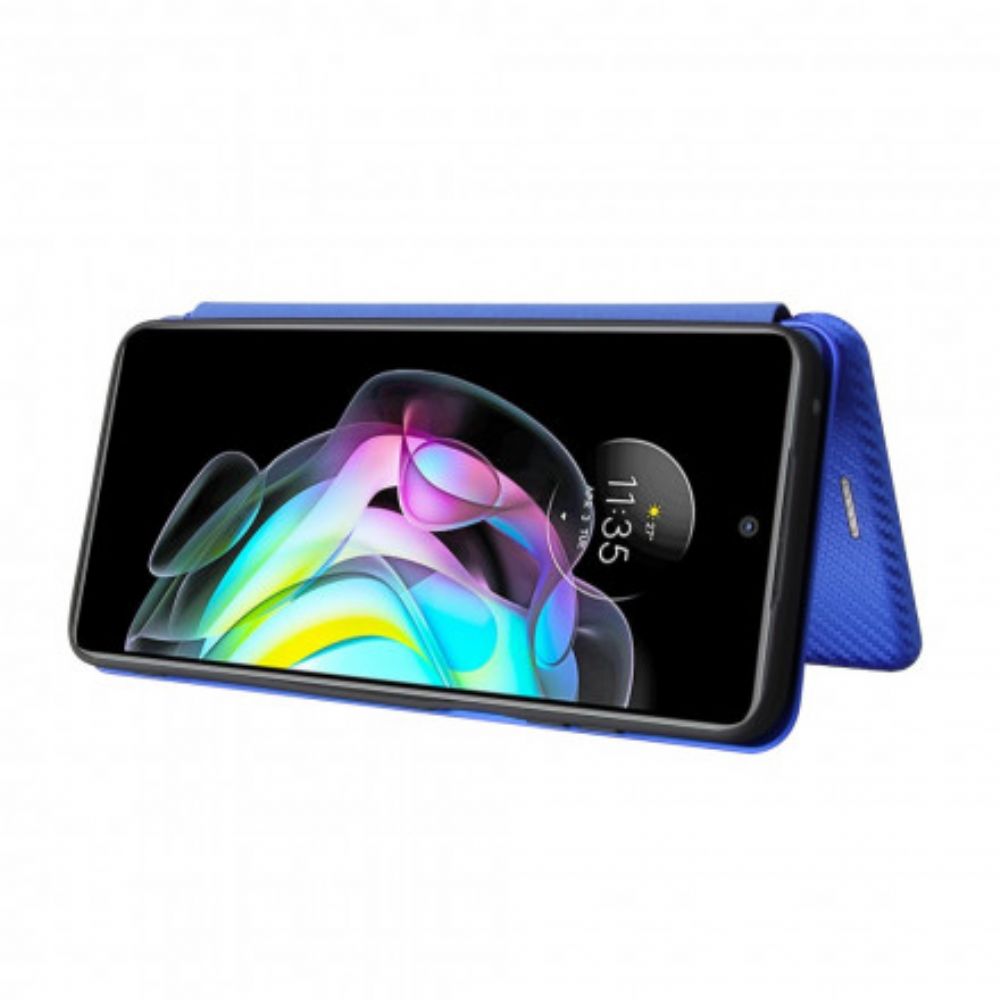 Schutzhülle Für Motorola Edge 20 Flip Case Farbiges Carbon-silikon