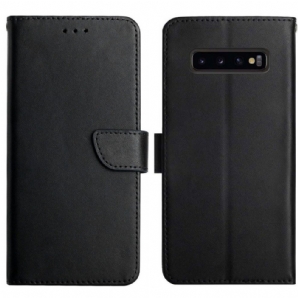 Flip Case Für Samsung Galaxy S10 Echtes Nappaleder