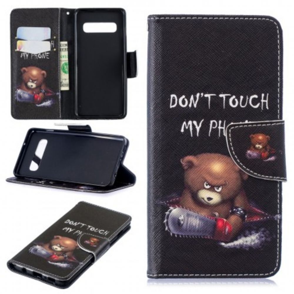 Flip Case Für Samsung Galaxy S10 Gefährlicher Bär