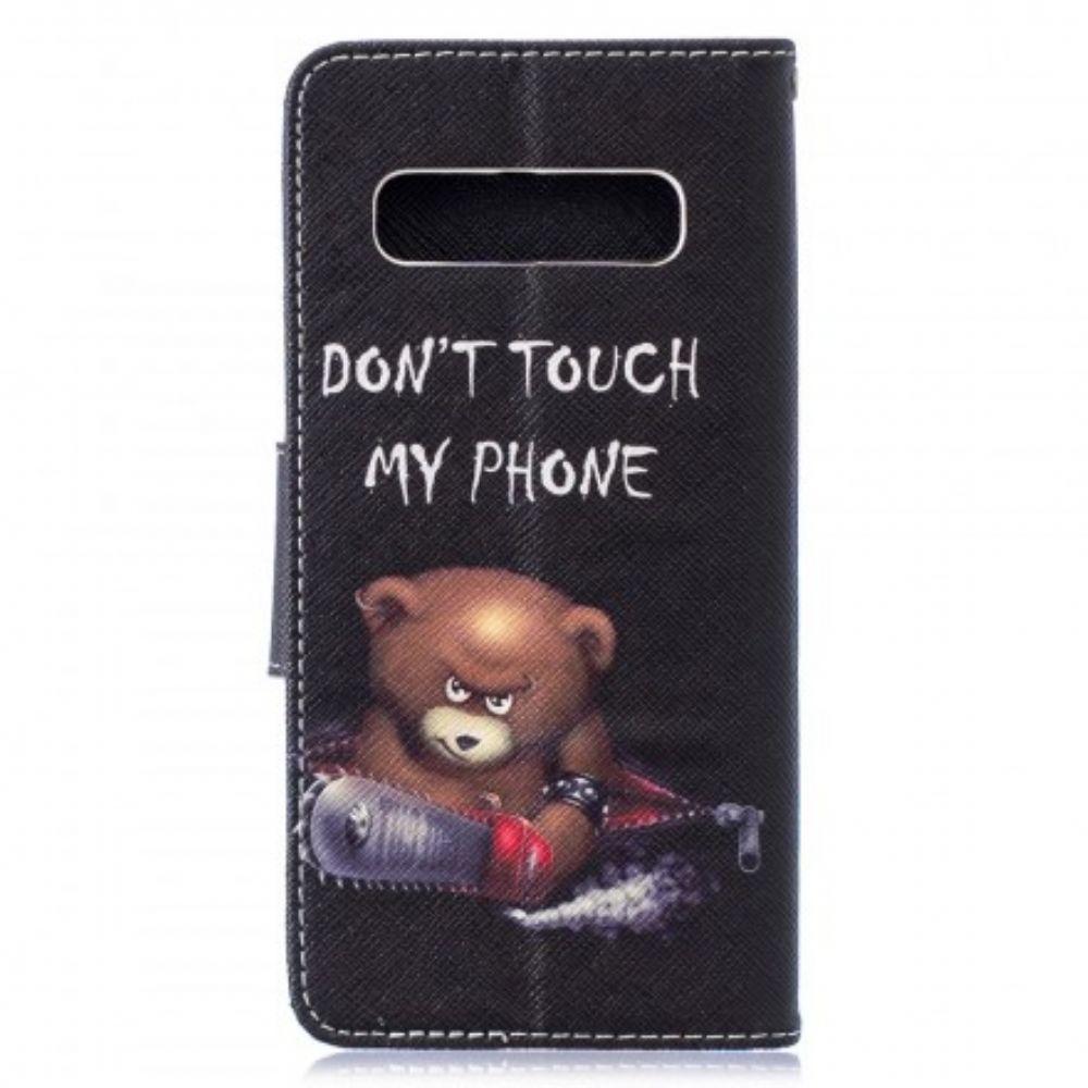Flip Case Für Samsung Galaxy S10 Gefährlicher Bär