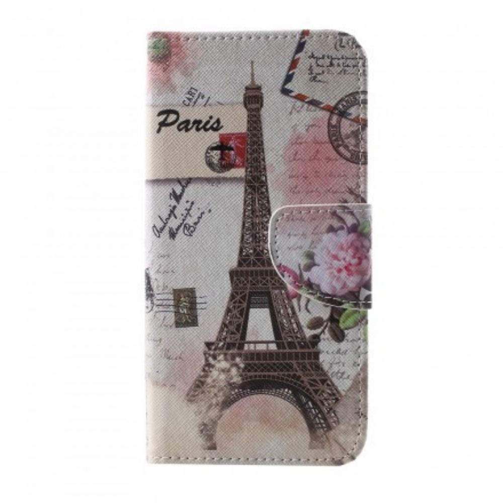 Flip Case Für Samsung Galaxy S10 Retro-eiffelturm