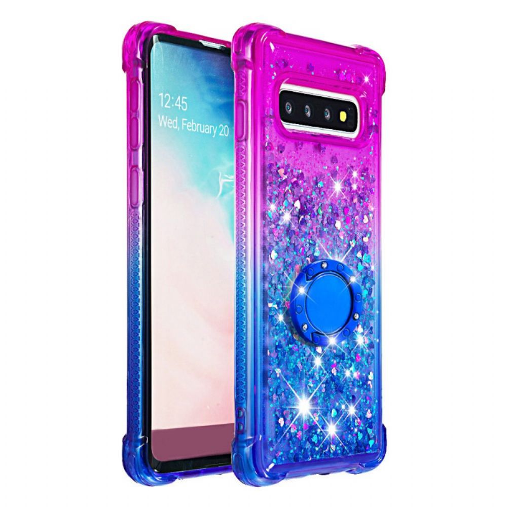 Handyhülle Für Samsung Galaxy S10 Paillettenring-unterstützung