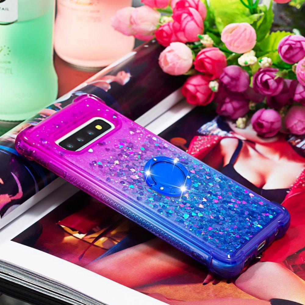 Handyhülle Für Samsung Galaxy S10 Paillettenring-unterstützung